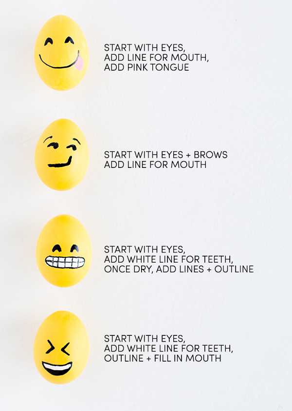 Cute Ways To DIY Emoji Easter Eggs