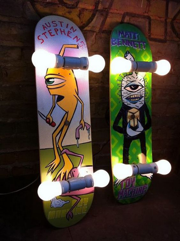 20 Cool And Fresh Skateboard Recycled Ideas
