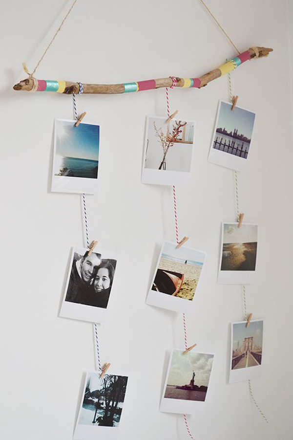 10 Creative DIY Natural Photo Hanger Ideas
