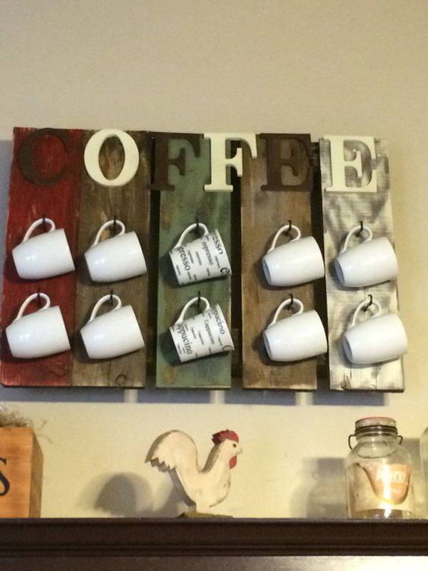 10 Best Mug Organization With Wooden Pallet Projects