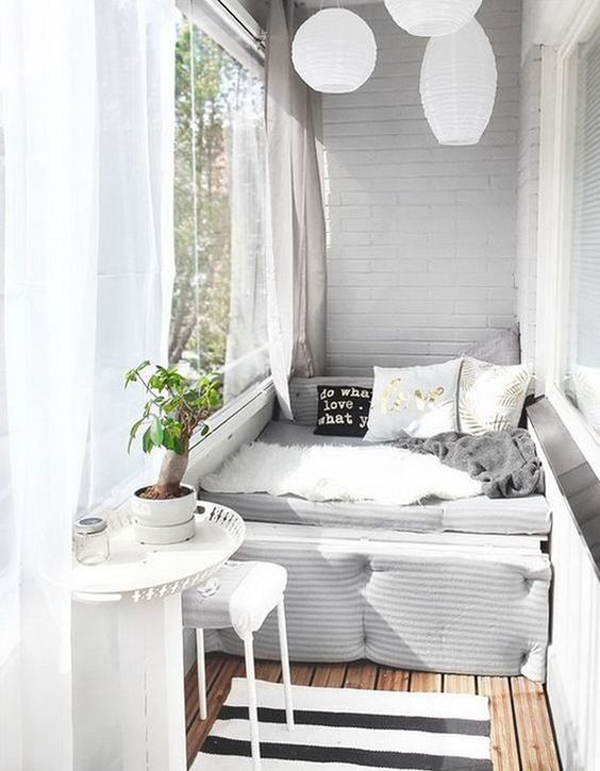 25 Cozy And Creative Ways To Make Bedrooms In Your Balcony