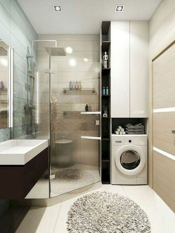 32 Modern Laundry Room Ideas In Bathroom For Small Spaces