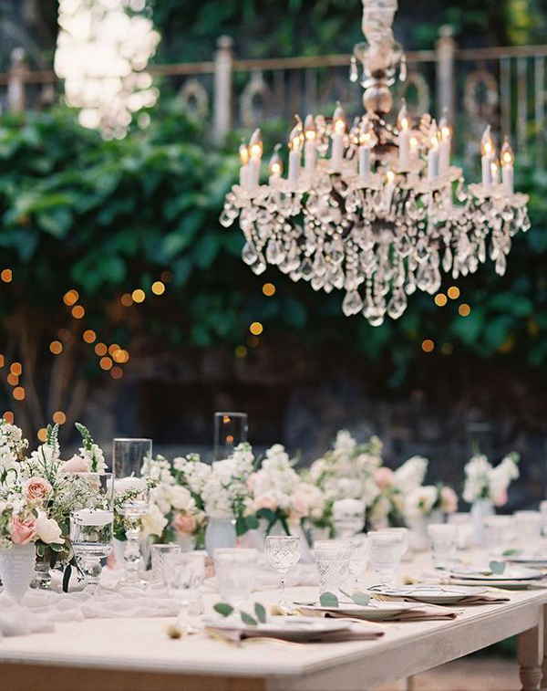 20 Inspirational of Romantic Weddings With Chandeliers