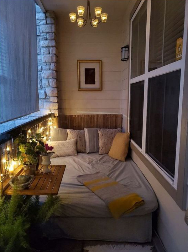 25 Cozy And Creative Ways To Make Bedrooms In Your Balcony