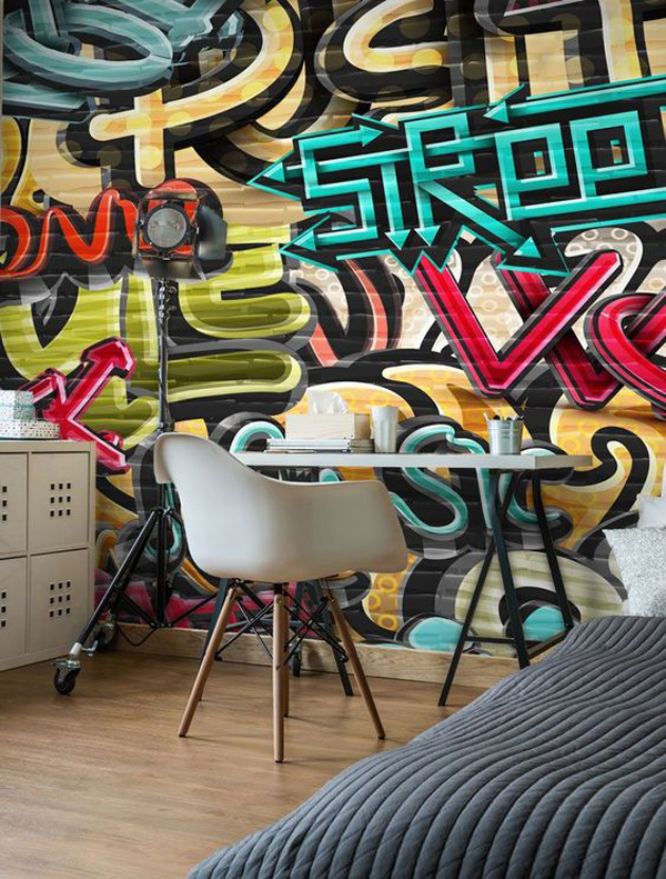 23 Trendy Interior Graffiti Ideas For Urban Style
