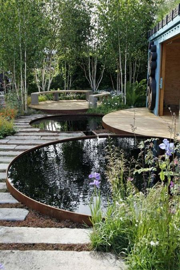 minimalist-round-pond-for-backyard