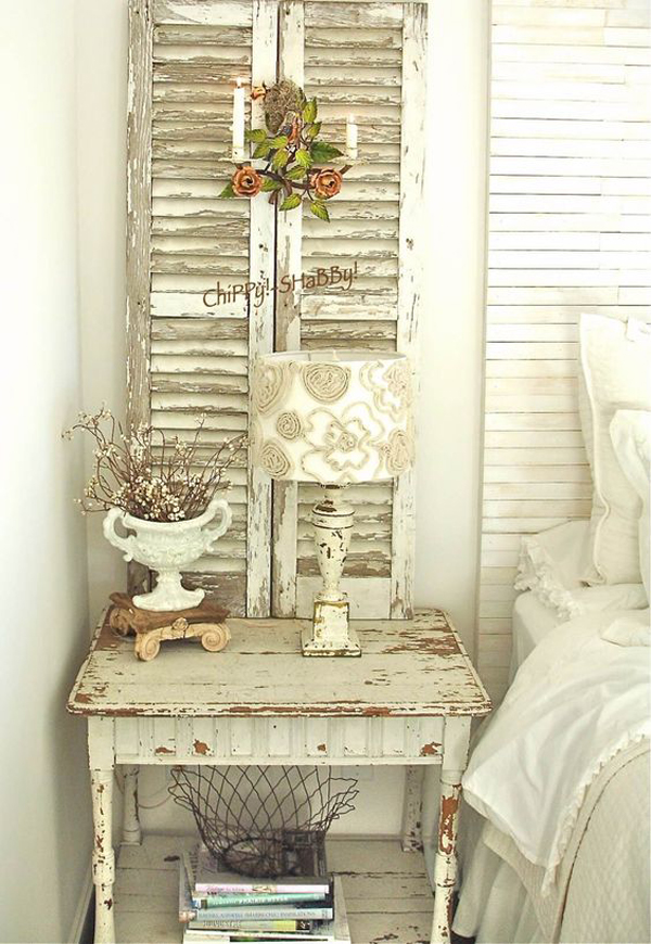 shabby-chic-bedroom-with-vintage-diy-side-table