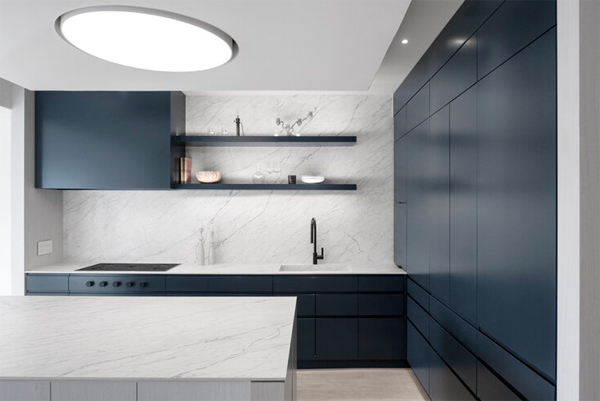 minimalist-blue-kitchen-island