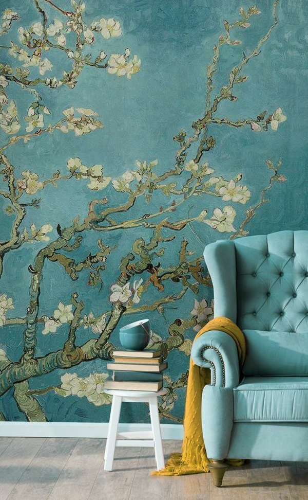 rustic-tree-wallpaper-with-soft-sofas