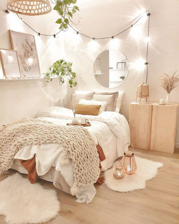 boho-chic-bedroom-ideas-with-lights