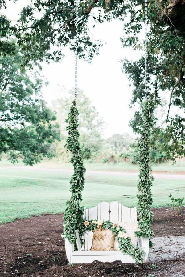 romantic-greenery-wedding-swing-decor