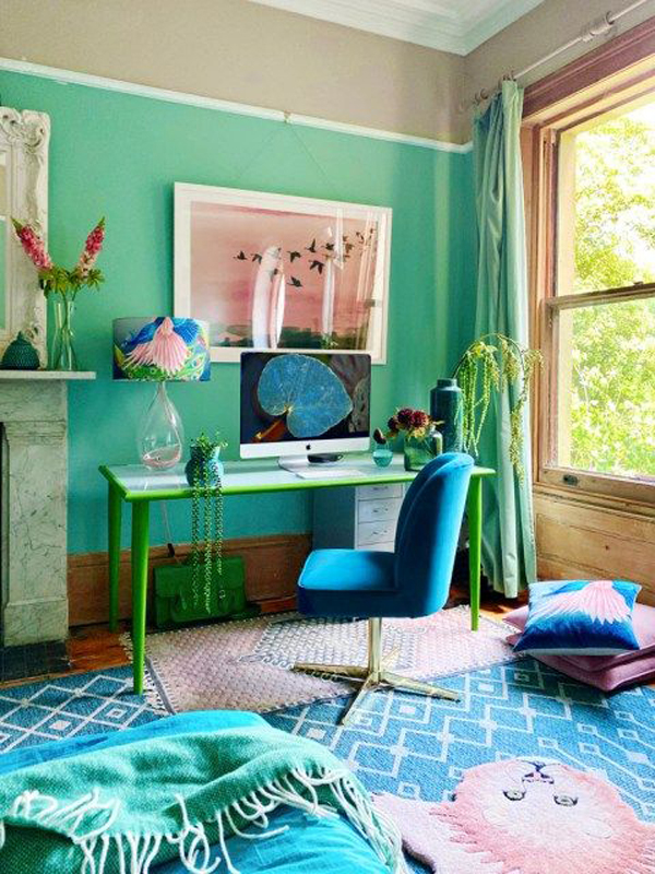 adorable-turquoise-home-office-design
