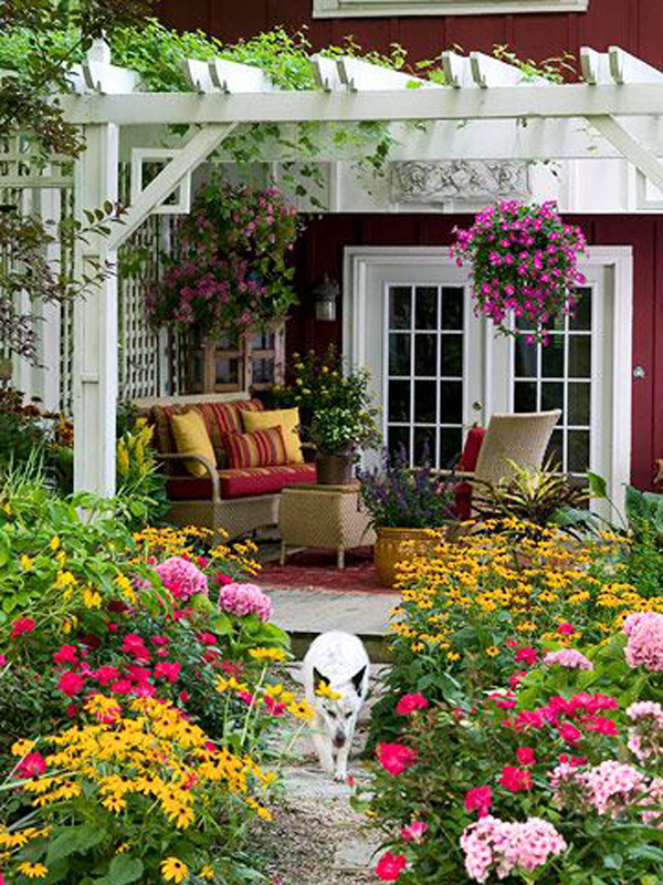 colorful-backyard-pergola-with-flower-garden