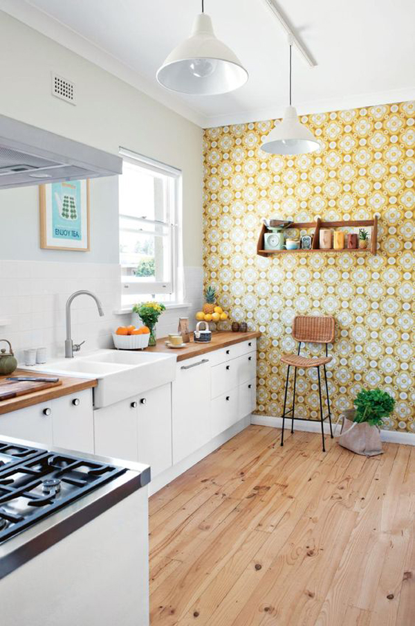 rustic-yellow-kitchen-wallpaper