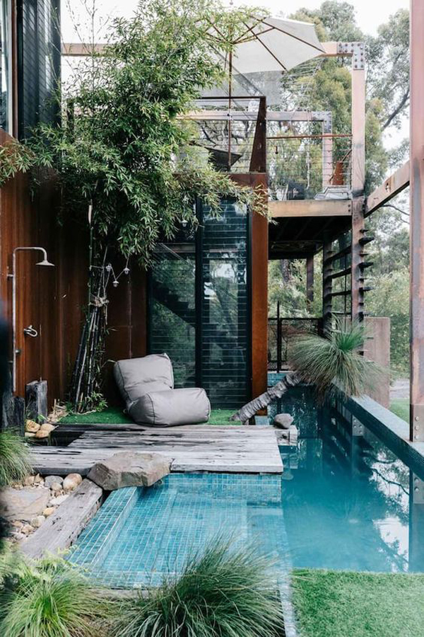 cool-backyard-private-pools-with-beanbag