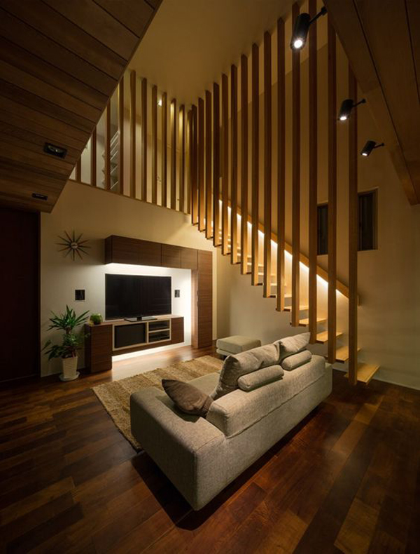wooden-staircase-with-tv-unit-design