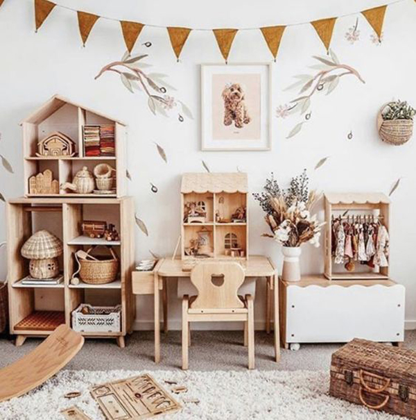 bohemian-kids-playroom-with-wooden-storage