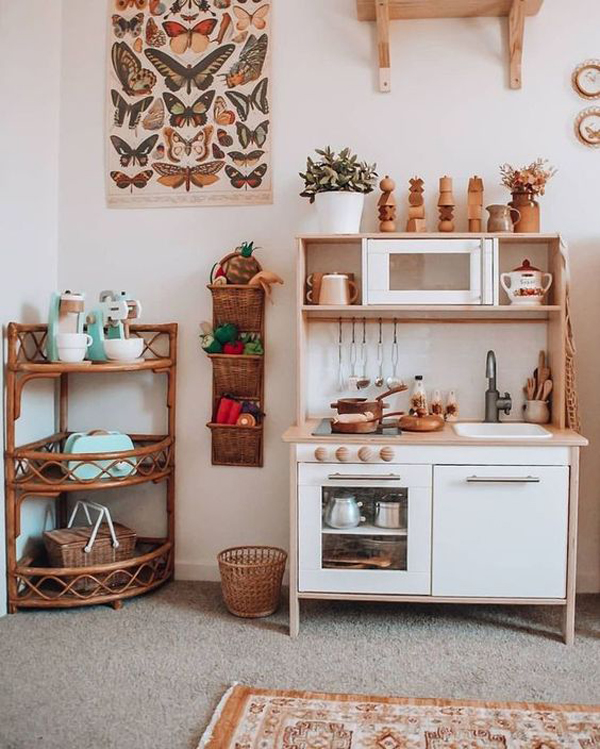 bohemian-playroom-style-with-ikea-play-kitchen