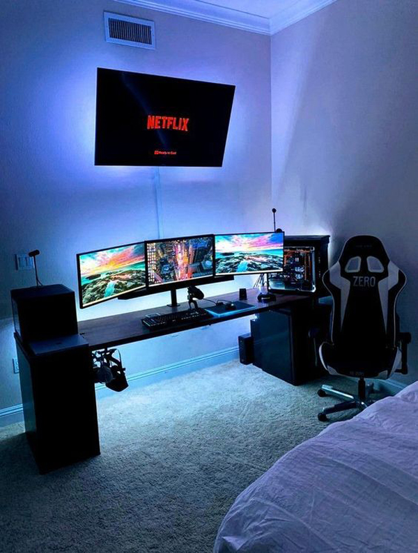 computer-led-gaming-setup-for-bedroom