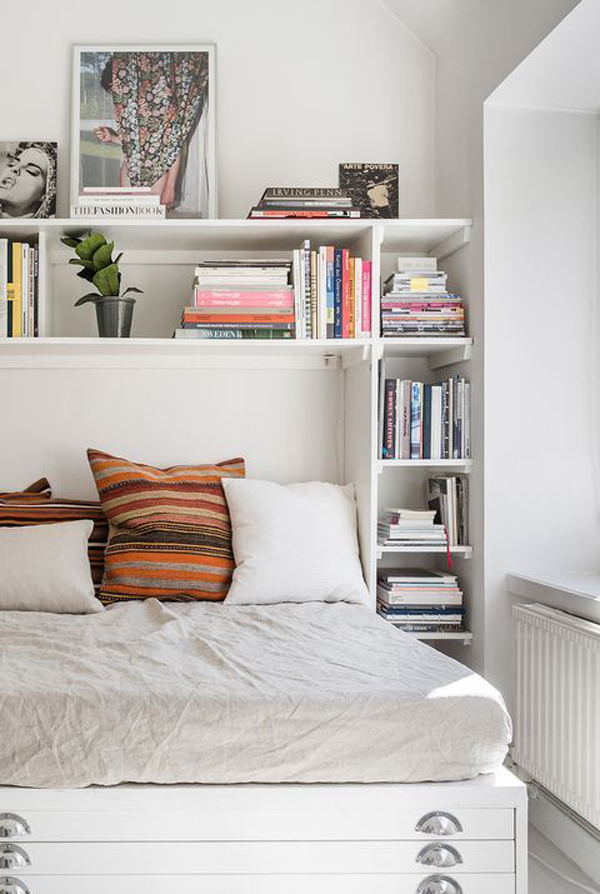minimalist-bedroom-design-with-headboard-bookcase