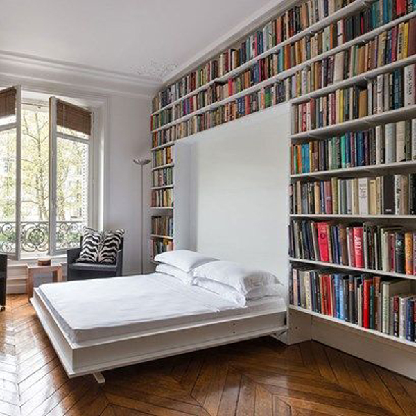open-bedroom-design-with-bookcase