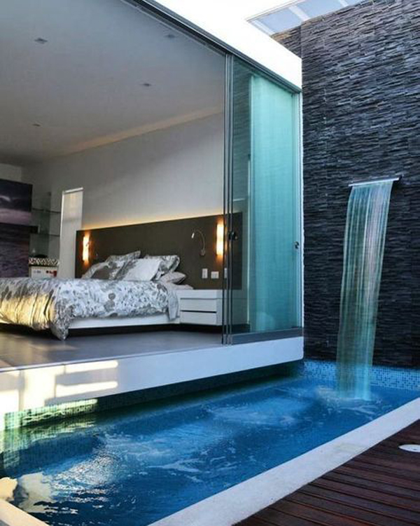 pool-bedroom-design-with-water-fountain