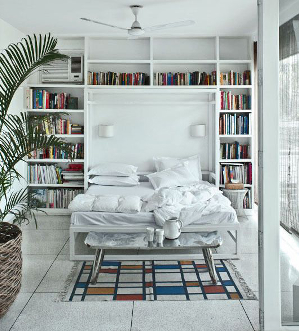 tropical-style-bedroom-with-home-libraries