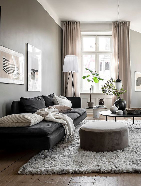grey-living-room-wall-paint-decor