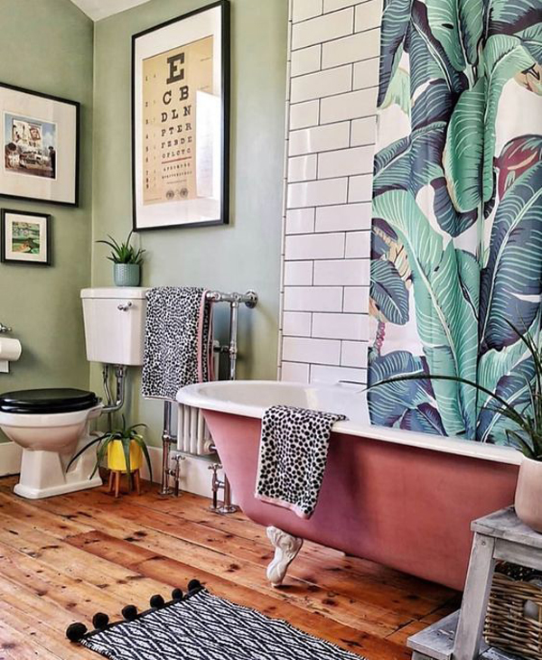 20 Cool And Modern Bathroom Curtain Ideas