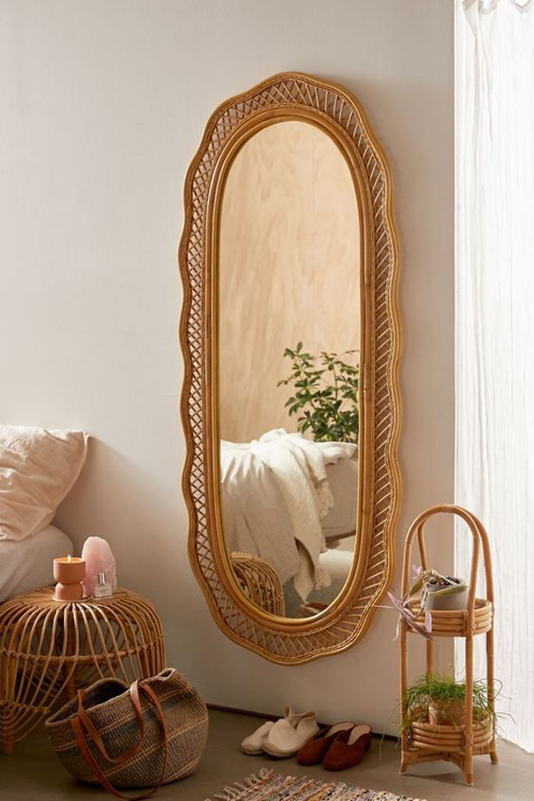 wicker-mirror-and-shelves-ideas