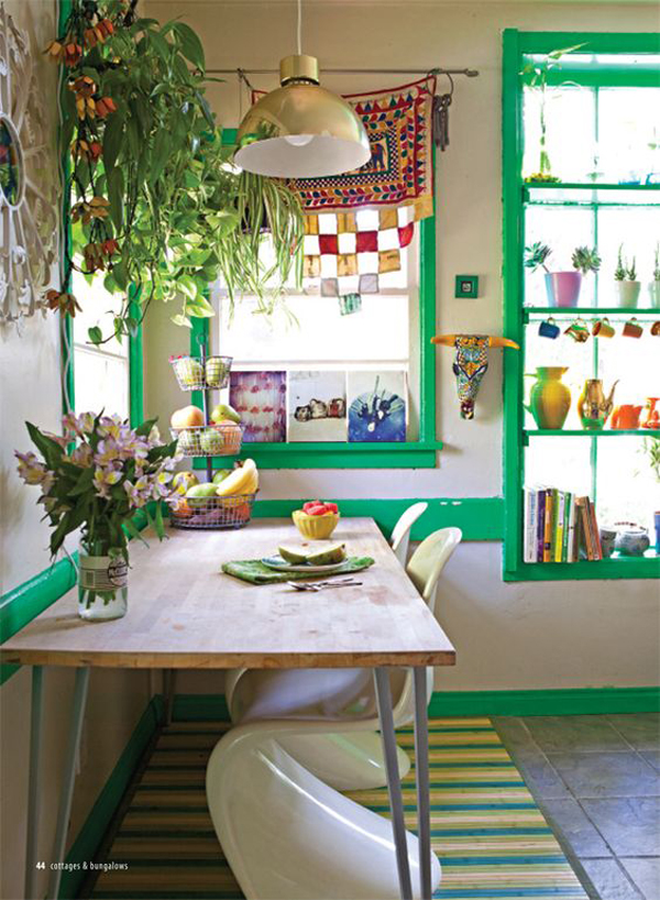 boho-and-nature-kitchen-design-with-yellow-window-frame