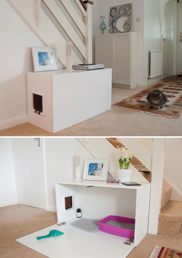 minimalist-cat-cupboard-in-under-stairs