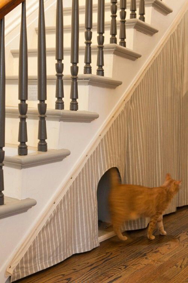 under-stair-cat-litter-box-ideas