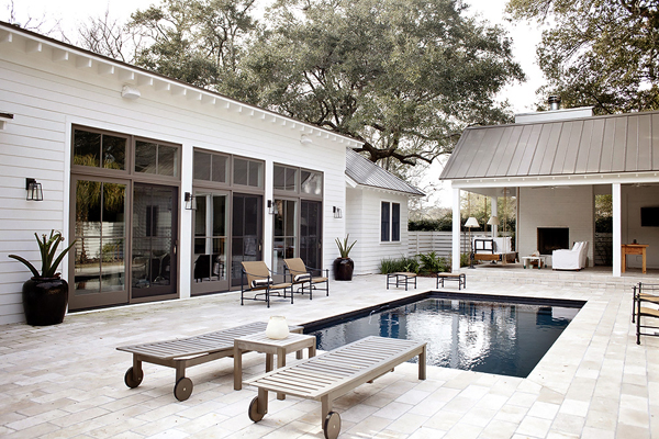 Simple Poolside with Open Space Ideas