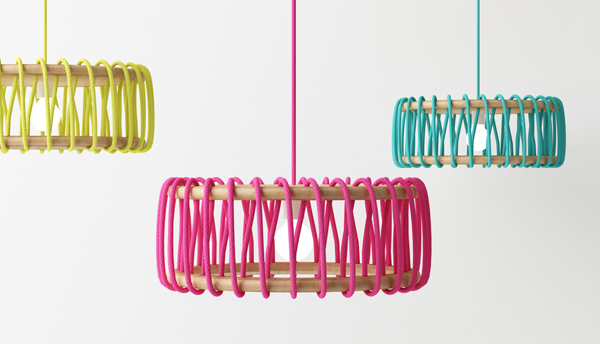 Simple and Colorful Macaron Lamps by Silvia Ceñal