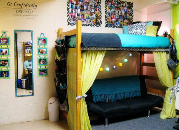 Efficient College Bedroom Ideas, Dorm Room Bunk Bed Ideas