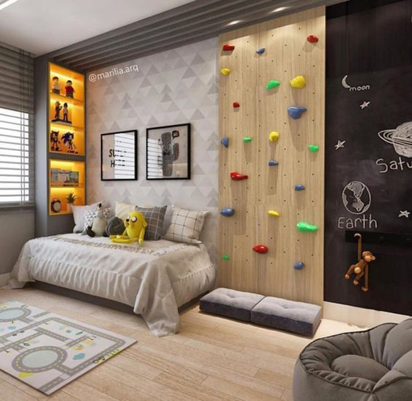 boys-bedroom-design-with-climbing-wall