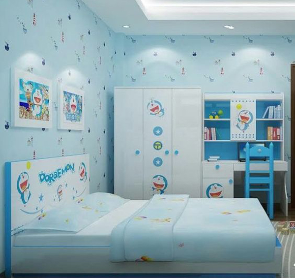 doraemon-theme-bedroom-with-pastel-color