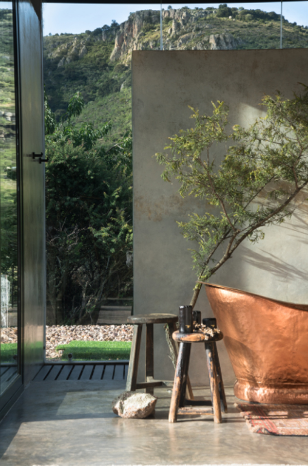 indoor-outdoor-copper-bathtub-with-houseplant