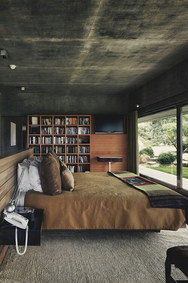 masculine-bedroom-design-with-home-libraries