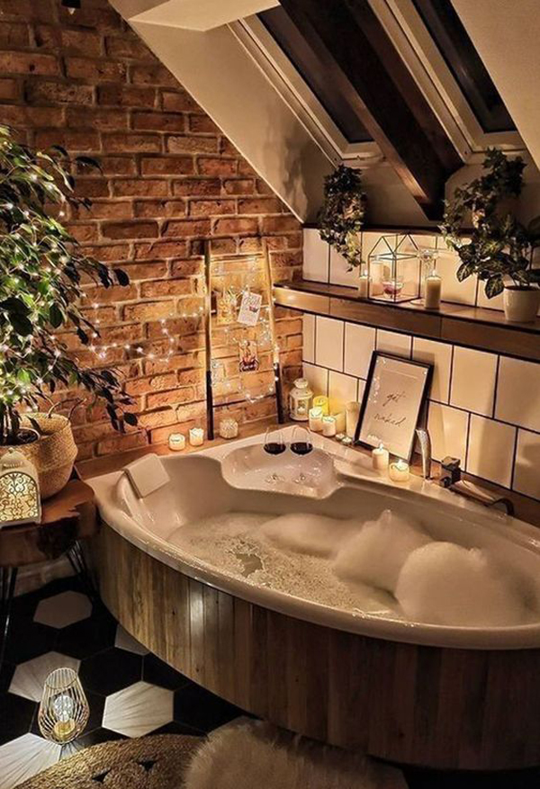 cozy-loft-bathtub-ideas-for-couple