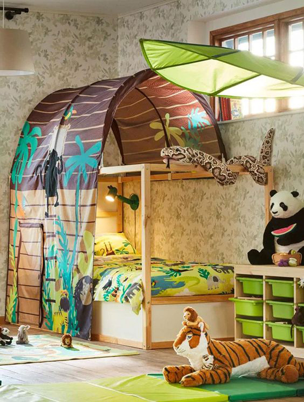 fun-african-jungle-kids-room-with-bunk-beds