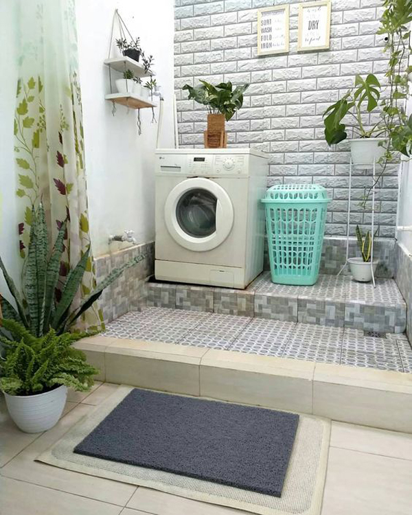 minimalist-outdoor-laundry-room-with-plants