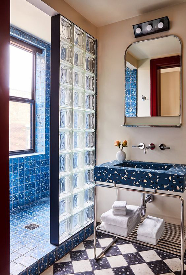 funky-bathroom-sink-with-glass-block-divider