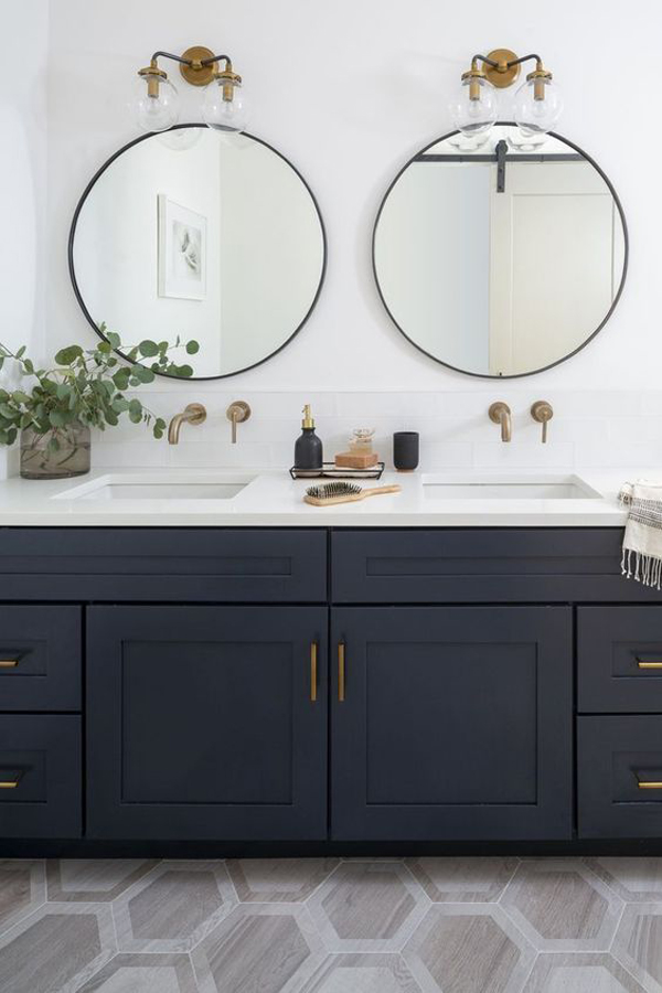 double-round-mirror-for-stylish-bathroom