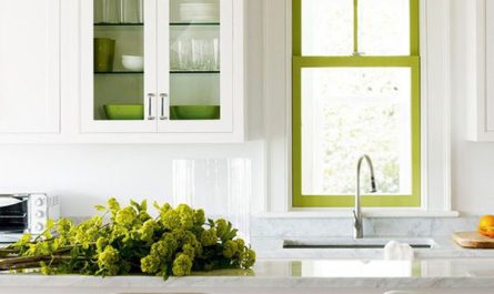 fresh-yellow-window-frame-color-for-kitchen