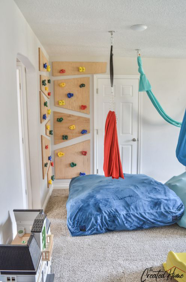 kids-bedroom-climbing-wall-ideas