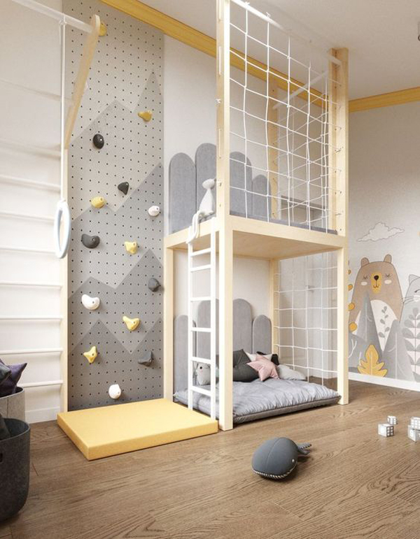 scandinavian-style-playroom-with-climbing-wall-ideas