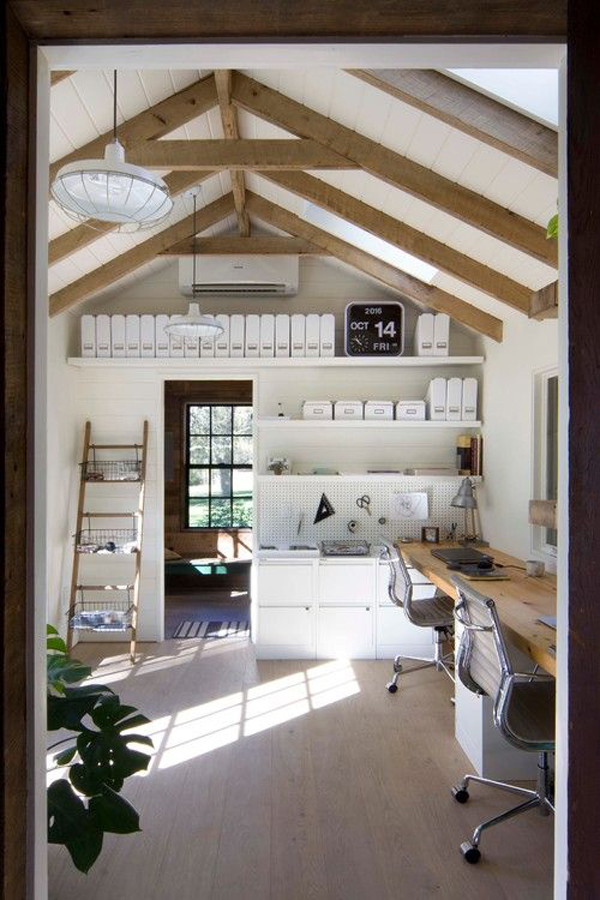 beautiful-she-shed-interior-with-double-home-office