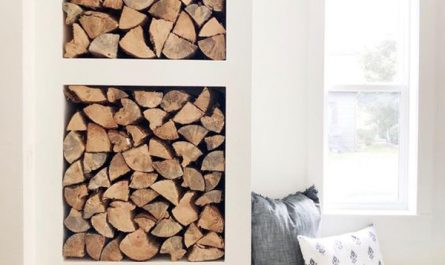 indoor-diy-firewood-storage-wall-with-window-benches